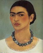 Frida Kahlo Self-Portrait with Necklace oil painting